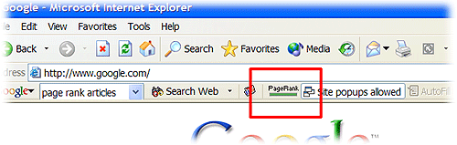 google pagerank and toolbar